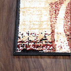 Tapis d'intérieur ou de couloir contemporain à motif patchwork floral Pastiche de qualité supérieure