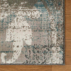 Tapis d'intérieur ou de couloir contemporain à motif patchwork floral Pastiche de qualité supérieure