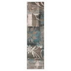 Tapis d'intérieur ou de couloir contemporain à motif patchwork floral Pastiche de qualité supérieure