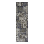 Tapis d'intérieur ou de couloir contemporain à motif patchwork floral Pastiche de qualité supérieure