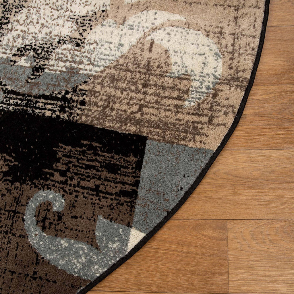 Tapis d'intérieur ou de couloir contemporain à motif patchwork floral Pastiche de qualité supérieure