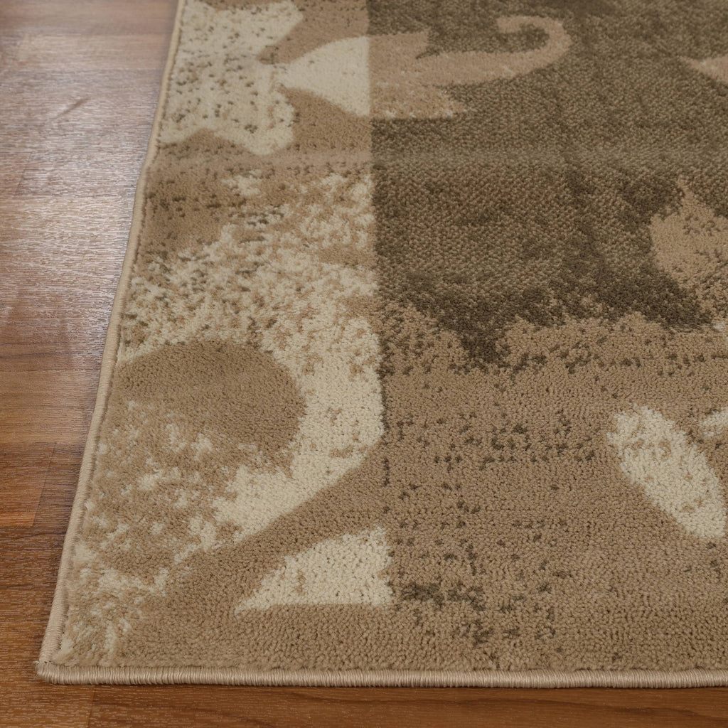 Tapis d'intérieur ou de couloir contemporain à motif patchwork floral Pastiche de qualité supérieure