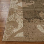 Tapis d'intérieur ou de couloir contemporain à motif patchwork floral Pastiche de qualité supérieure