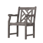 Ensemble de salle à manger d'extérieur rectangulaire en bois dur Surfside 7 pièces avec table et fauteuils par Havenside Home