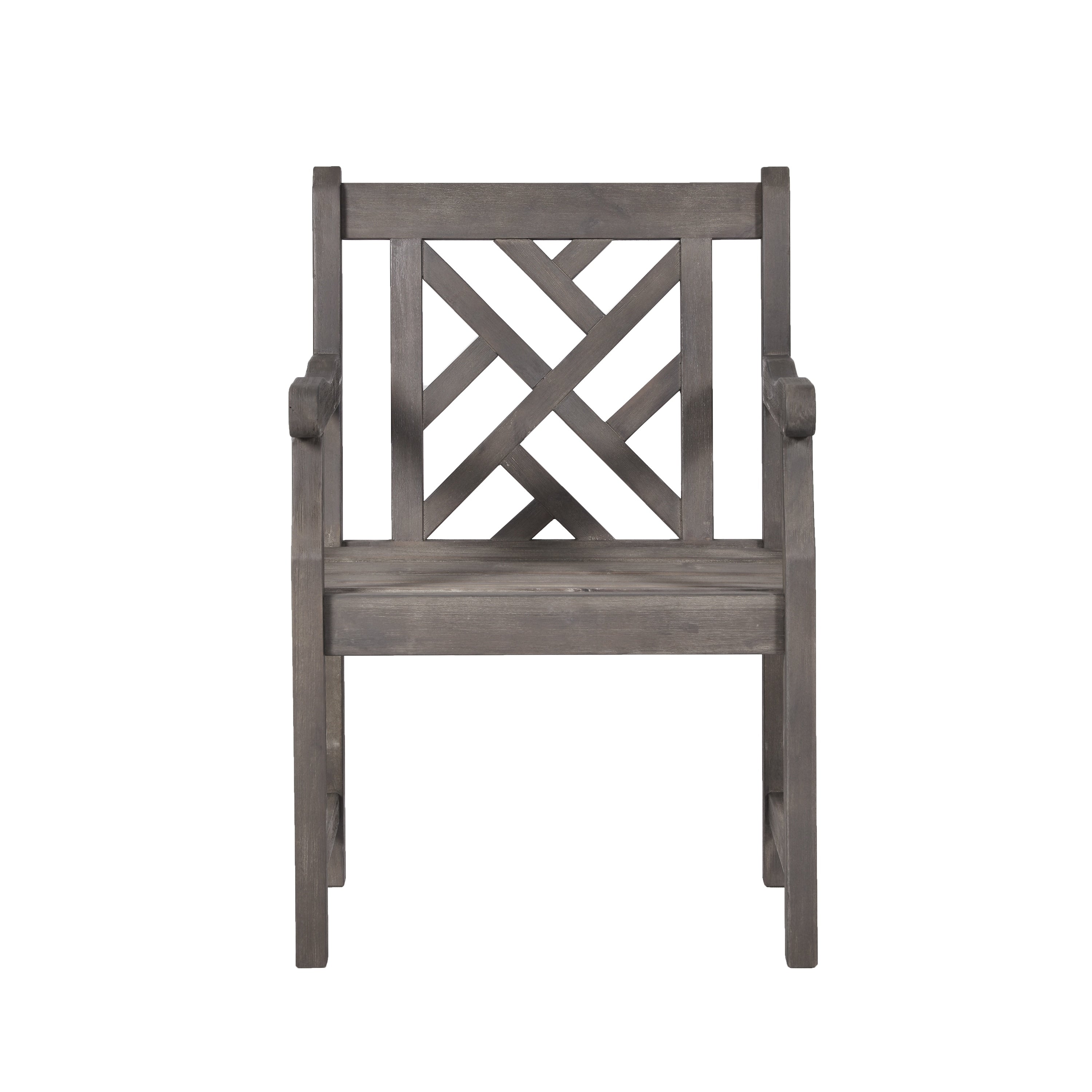 Ensemble de salle à manger d'extérieur rectangulaire en bois dur Surfside 7 pièces avec table et fauteuils par Havenside Home