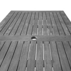 Ensemble de salle à manger d'extérieur rectangulaire en bois dur Surfside 7 pièces avec table et fauteuils par Havenside Home