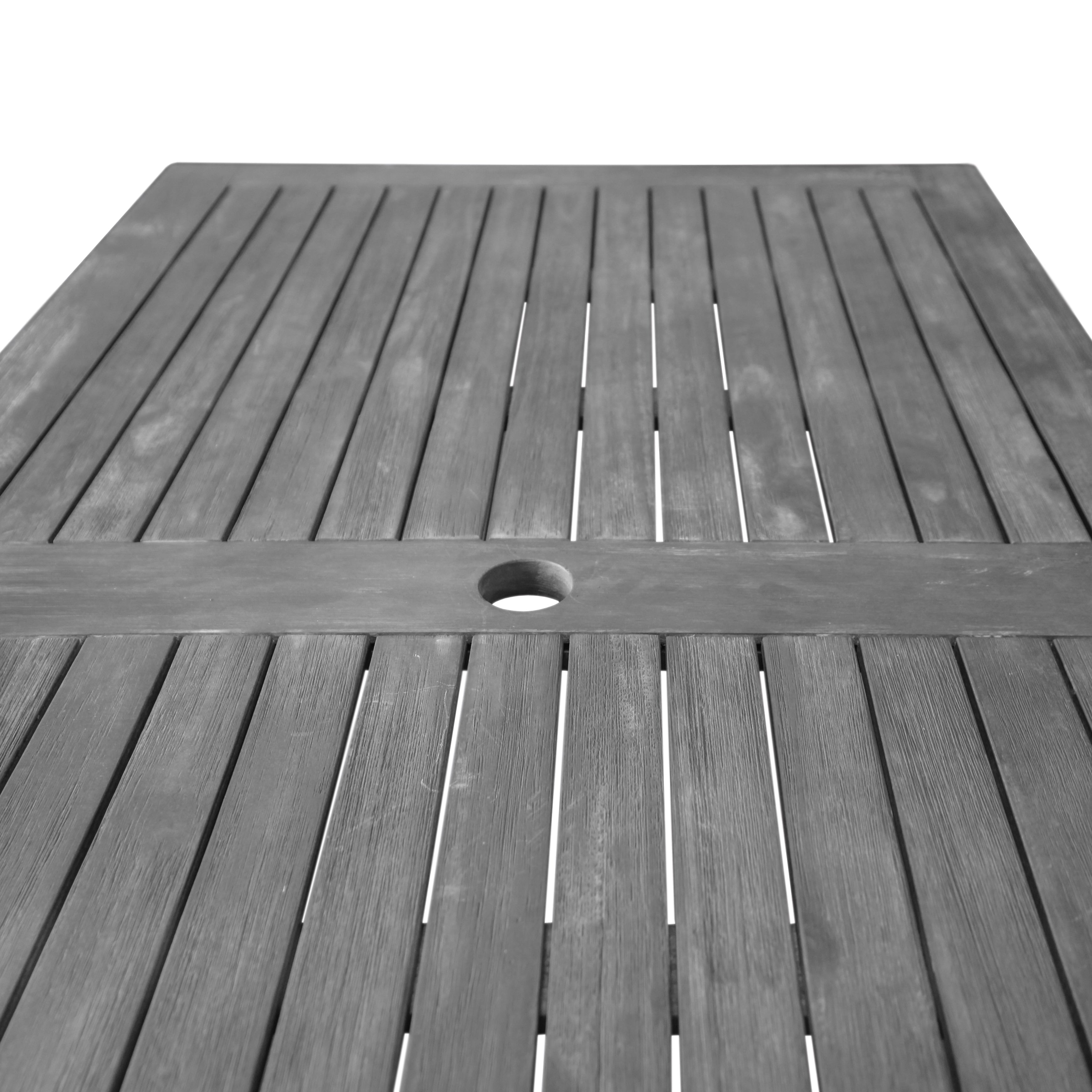 Ensemble de salle à manger d'extérieur rectangulaire en bois dur Surfside 7 pièces avec table et fauteuils par Havenside Home