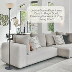 Lampadaire blanc LIGHTACCENTS avec abat-jour conique blanc opale – Lampes sur pied, lampes torches pour salon, chambre...
