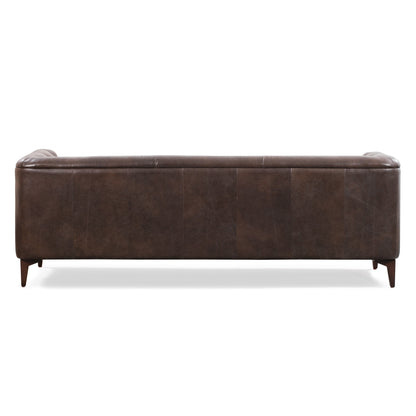 Canapé Poly &amp; Bark Essex 89 - Cuir italien véritable pleine fleur