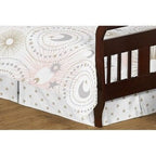 Ensemble de couette pour fille 5 pièces de la collection céleste Étoile et Lune rose blush, or et gris de Sweet Jojo Designs
