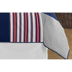Ensemble de couette 3 pièces pour garçon, collection Sports, motif de baseball rouge, blanc et bleu, taille double/queen
