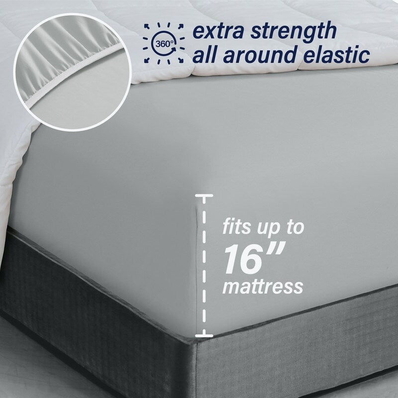 Drap-housse simple Swift Home en microfibre brossée double de 40,6 cm de profondeur