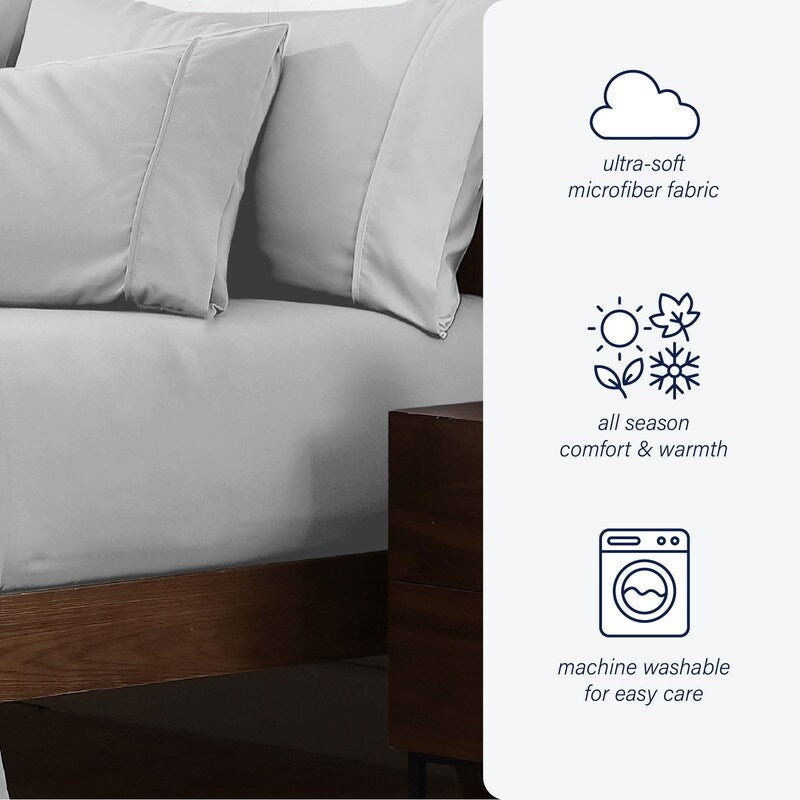 Drap-housse simple Swift Home en microfibre brossée double de 40,6 cm de profondeur
