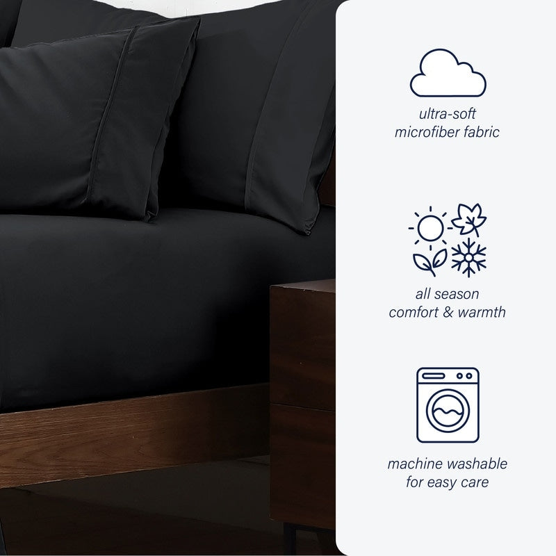 Drap-housse simple extra-profond en microfibre brossée double Swift Home de 45 à 53 cm