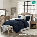 Ensemble de couette réversible luxueux en peluche et sherpa à poils longs Swift Home