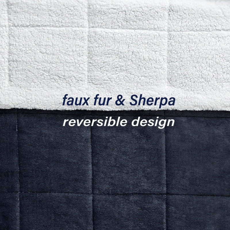 Ensemble de couette réversible luxueux en peluche et sherpa à poils longs Swift Home