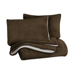 Ensemble de couette réversible luxueux en peluche et sherpa à poils longs Swift Home