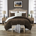Ensemble de couette réversible luxueux en peluche et sherpa à poils longs Swift Home