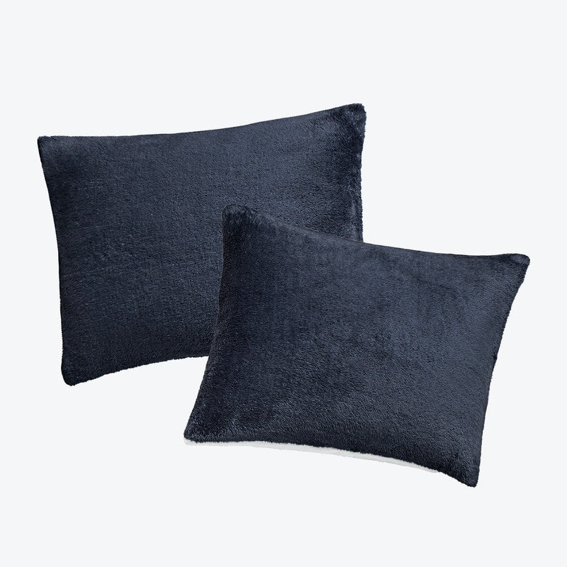 Ensemble de couette réversible luxueux en peluche et sherpa à poils longs Swift Home