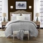 Ensemble de couette réversible luxueux en peluche et sherpa à poils longs Swift Home