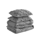 Parure de lit 3 pièces Swift Home Modern Diamond Pintuck en microfibre ultra-douce
