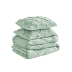 Parure de lit 3 pièces Swift Home Modern Diamond Pintuck en microfibre ultra-douce