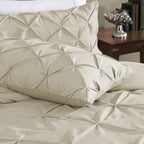 Parure de lit 3 pièces Swift Home Modern Diamond Pintuck en microfibre ultra-douce