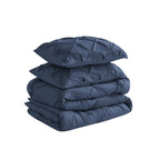 Parure de lit 3 pièces Swift Home Modern Diamond Pintuck en microfibre ultra-douce