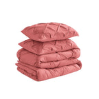 Parure de lit 3 pièces Swift Home Modern Diamond Pintuck en microfibre ultra-douce