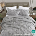 Parure de lit 3 pièces Swift Home Modern Diamond Pintuck en microfibre ultra-douce