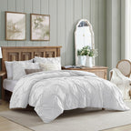 Parure de lit 3 pièces Swift Home Modern Diamond Pintuck en microfibre ultra-douce