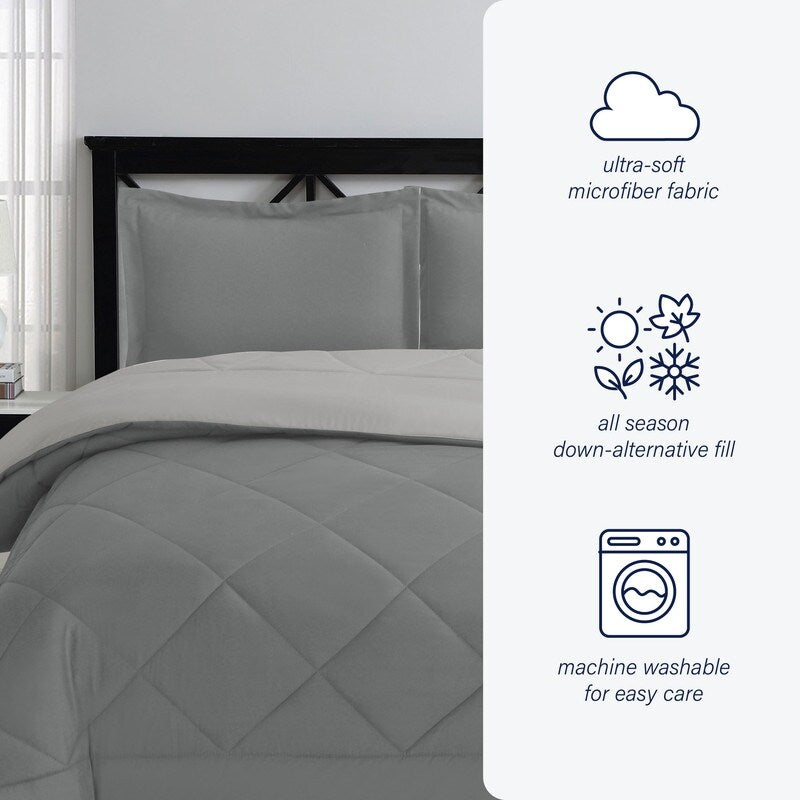 Parure de lit réversible en microfibre Swift Home