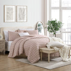Parure de lit 3 pièces en microfibre ultra douce à pompons Swift Home