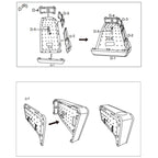 Fauteuil de massage chauffant pivotant, avec port USB et 2 porte-gobelets dans les poches latérales, accoudoirs en plastique
