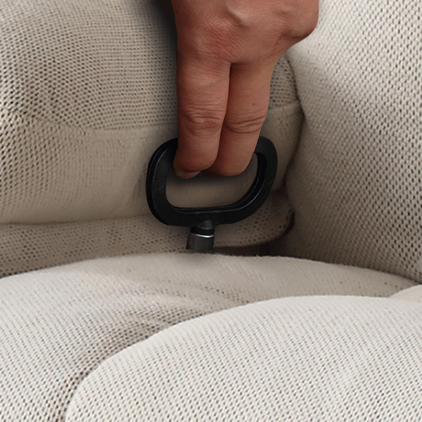 Fauteuil massant chauffant pivotant, avec port USB et 2 porte-gobelets dans les poches latérales