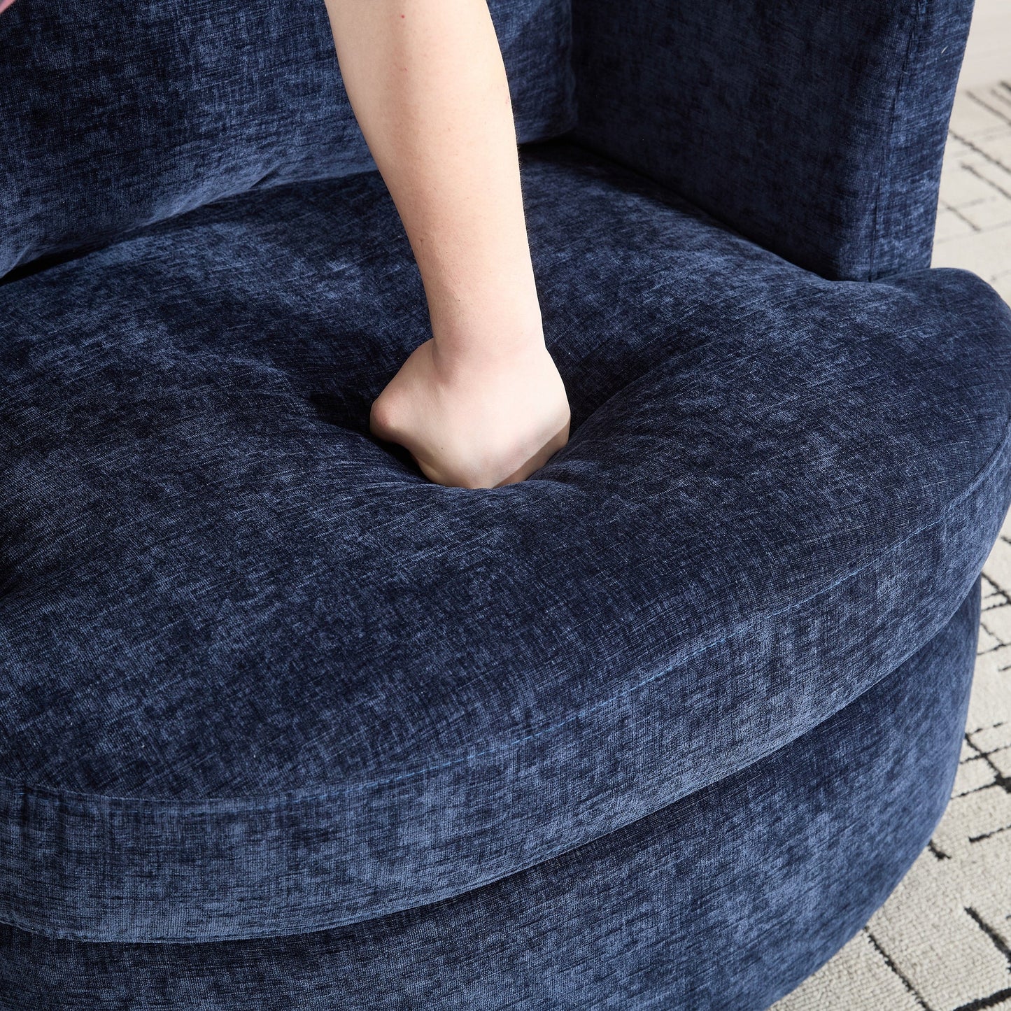Chaise de bureau pivotante moderne avec hauteur réglable et rotation à 360 degrés pour le confort du bureau à domicile