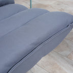 Fauteuil de sol pivotant, fauteuil inclinable à dossier capitonné, fauteuil de jeu en microfibre, fauteuil de salon sans accoudoirs avec dossier réglable