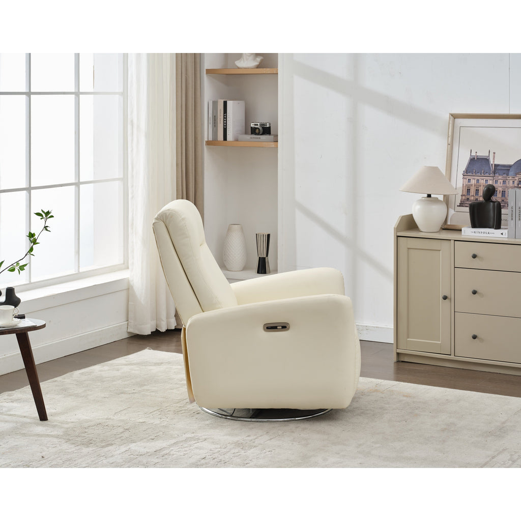 Fauteuil inclinable pivotant et électrique, fauteuil à bascule, chaise de chambre d'enfant avec bouton électrique pour salon et chambre à coucher
