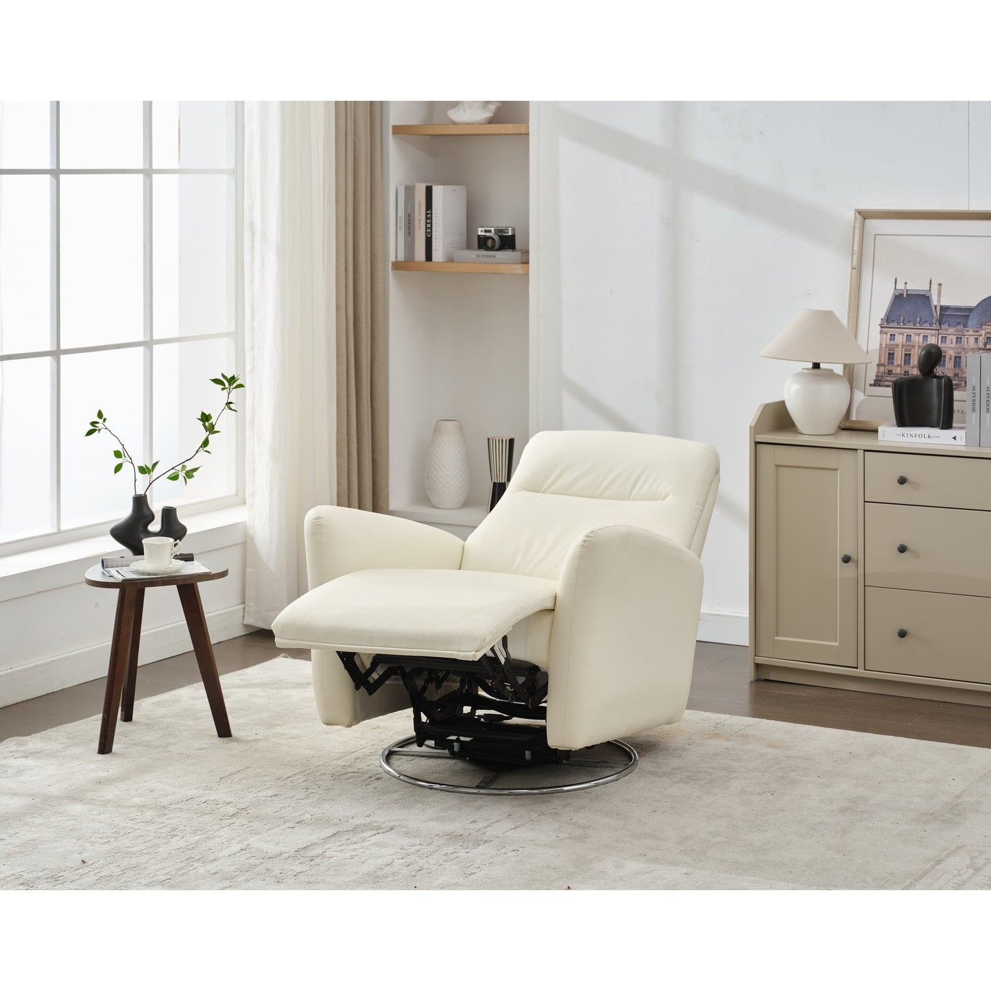 Fauteuil inclinable pivotant et électrique, fauteuil à bascule, chaise de chambre d'enfant avec bouton électrique pour salon et chambre à coucher