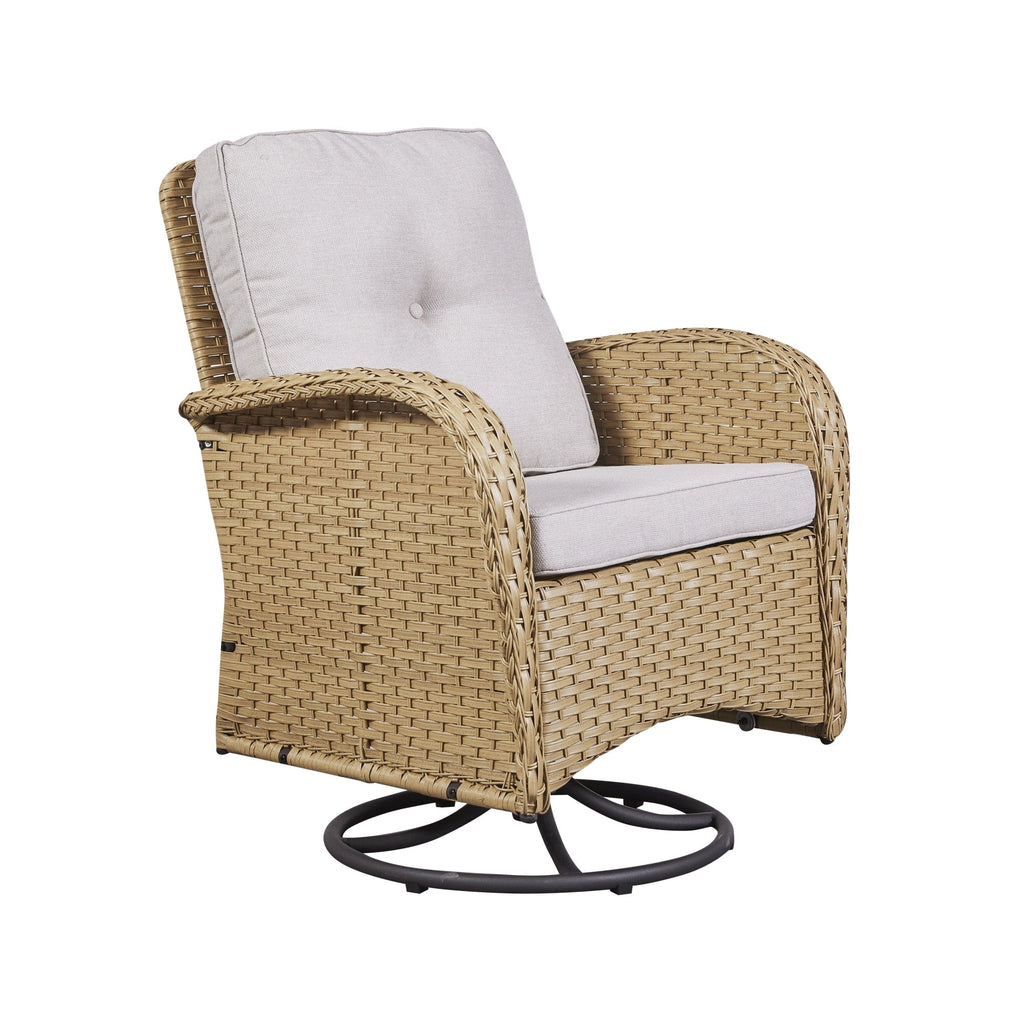 Ensemble de 3 meubles d'extérieur avec table et chaises pivotantes Gymojoy