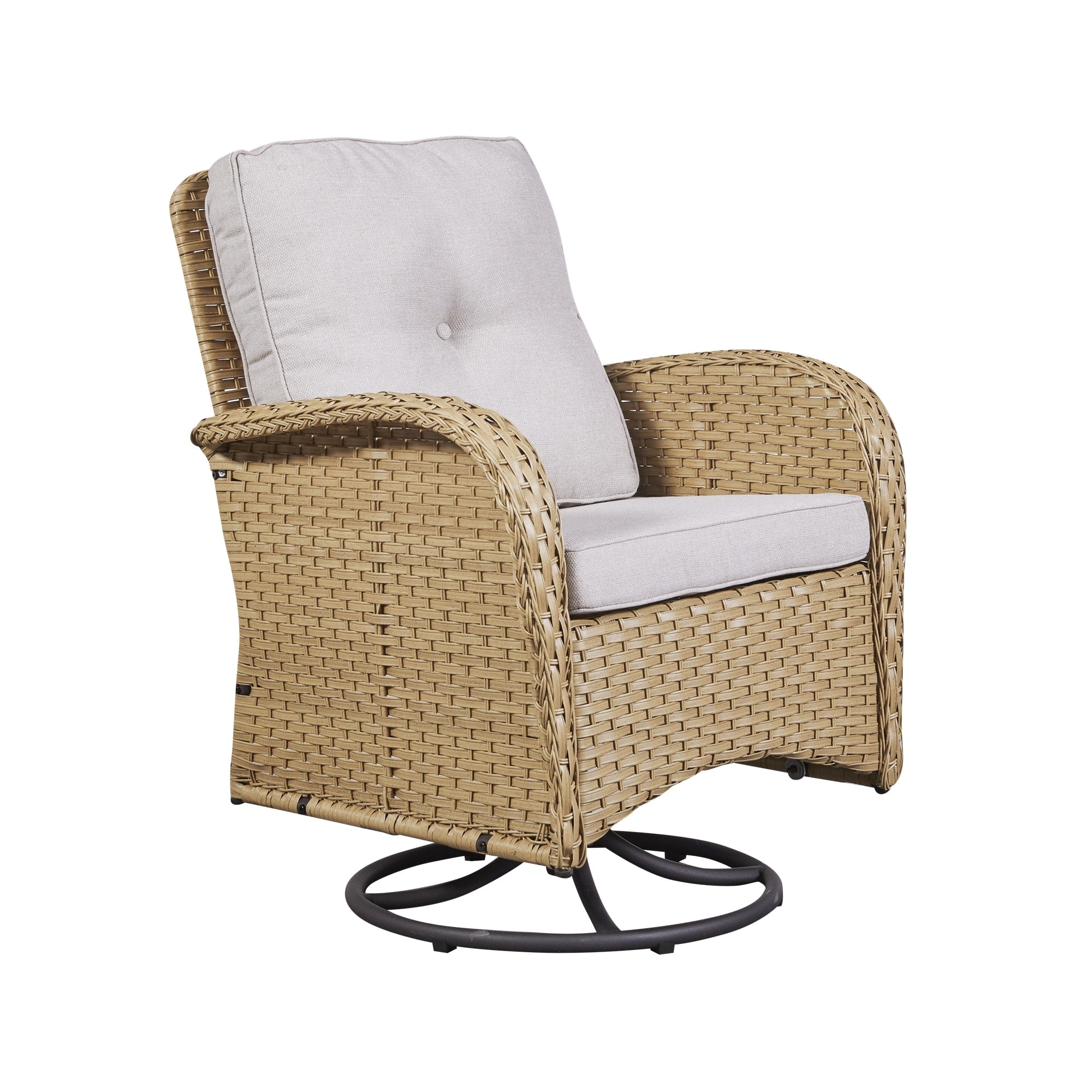 Ensemble de 3 meubles d'extérieur avec table et chaises pivotantes Gymojoy