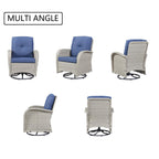 Ensemble de 3 meubles d'extérieur avec table et chaises pivotantes Gymojoy