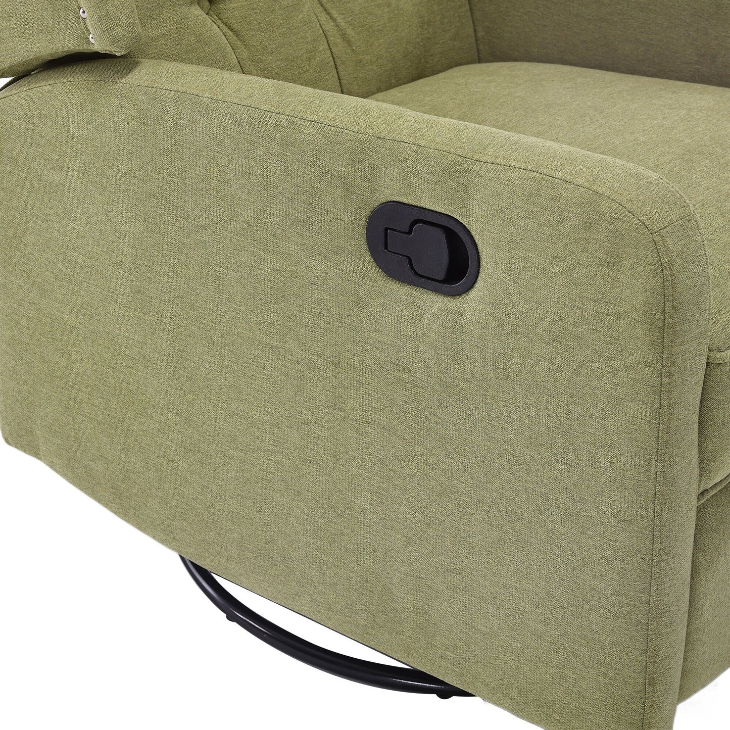Fauteuil à bascule pivotant et inclinable avec repose-pieds, mouvement coulissant et design ergonomique