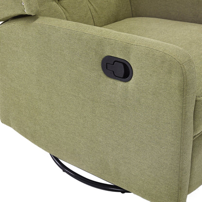 Fauteuil à bascule pivotant et inclinable avec repose-pieds, mouvement coulissant et design ergonomique