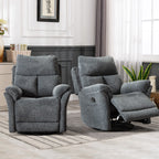 Fauteuil inclinable pivotant en tissu, canapé inclinable manuel, ensemble de deux