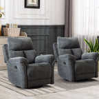 Fauteuil inclinable pivotant en tissu, canapé inclinable manuel, ensemble de deux