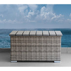 Ensemble de sièges sectionnels pivotants à bascule gris 7 pièces avec coussin