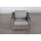 Ensemble de sièges sectionnels pivotants à bascule gris 7 pièces avec coussin