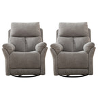Fauteuil inclinable pivotant en tissu, canapé inclinable manuel, ensemble de deux