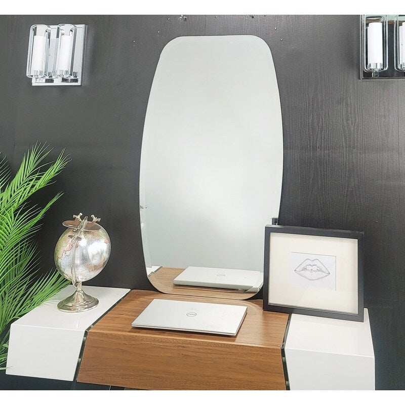 Miroir de salle de bain ovale moderne sans cadre de Sydney